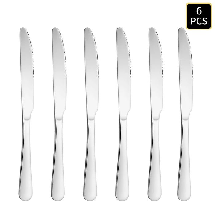 4 / 6 / 16 / 24 Piece Stainless Steel Cutlery Set For Family Dinner Or Hotel