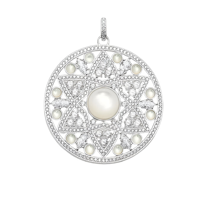 925 Sterling Silver White Opal Pendant Fashion Jewelry For Women