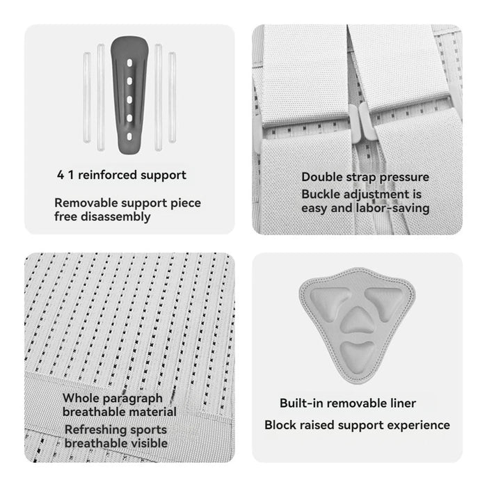 Lower Back Brace With Bionic Support Lumbar Belt With Breathable Mesh & Pad