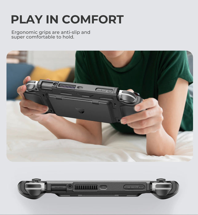 For Nintendo Switch Oled 2021 Tpu Grip Portable Game Storage Dockable Protective Case