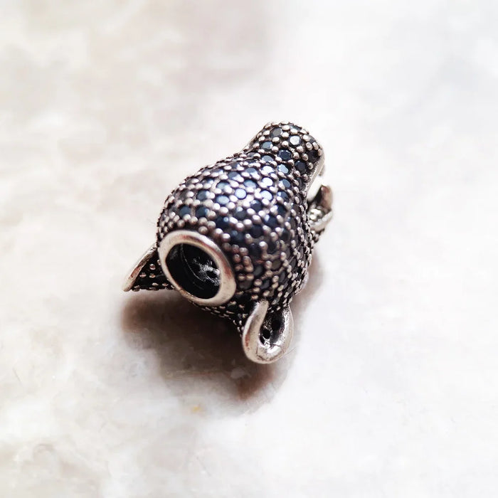 925 Sterling Silver Leopard Panther Bead Solid Charm For Rebel Street Style Fits European Bracelets Gift For Women & Men