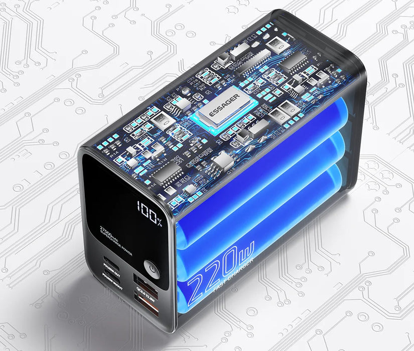 100W Power Bank 27000Mah Pd Fast Charging Portable Powerbank For Laptop Xiaomi Macbook Pro Fast Charge External Battery