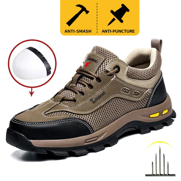 Mens Puncture Resistant Work Shoes - Summer Safety Boots