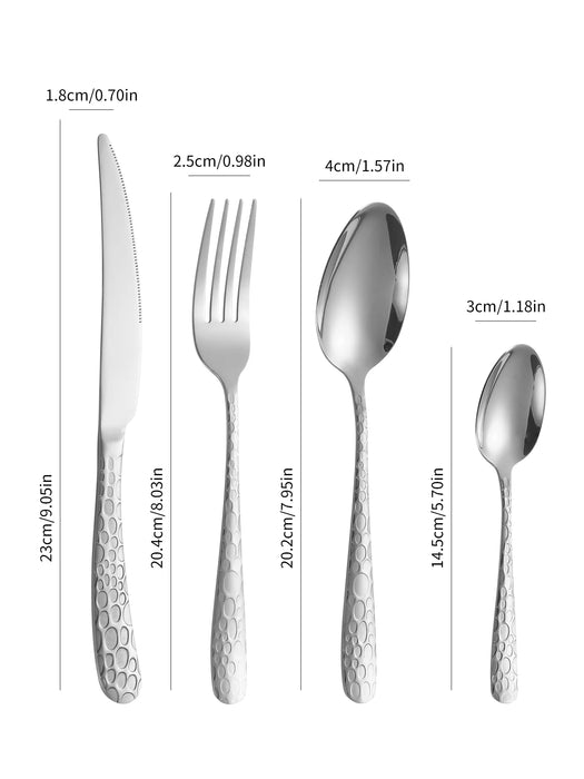 4 / 16 / 24 Piece Stainless Steel Cutlery Set For Family Restaurant Or Home Use