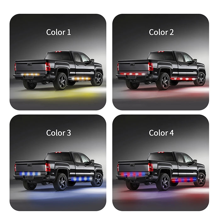 2Pcs Led Strobe Light Bar For Trucks Suv Remote Control Flashing Warning Lamp Strip