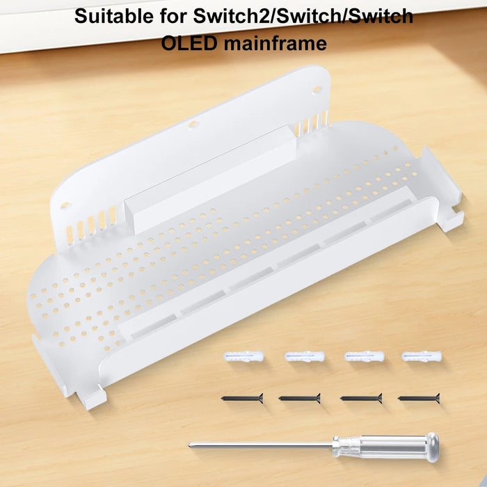 Wall Mount Host Stand For Nintendo Switch 2 Host Tv Box Wall Mount Storage Rack Wall Mount Storage Support For Switch Oled