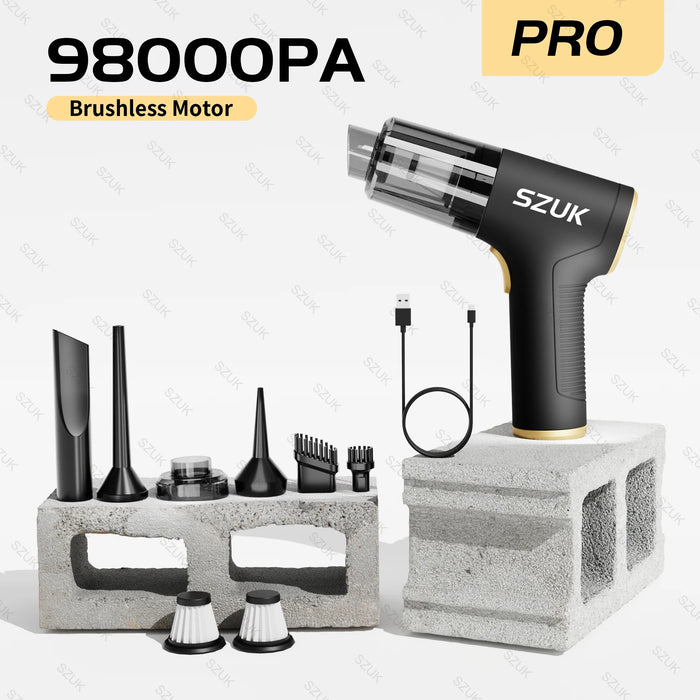 98000Pa Powerful Wireless Car Vacuum Cleaner Handheld Cleaning Machine For Home & Car