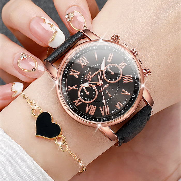 4 Piece Fashion Watch Bracelet Set - Without Box