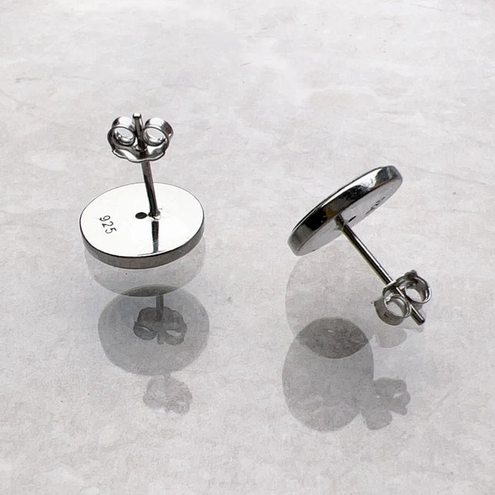 925 Sterling Silver Vintage Nature Ear Studs