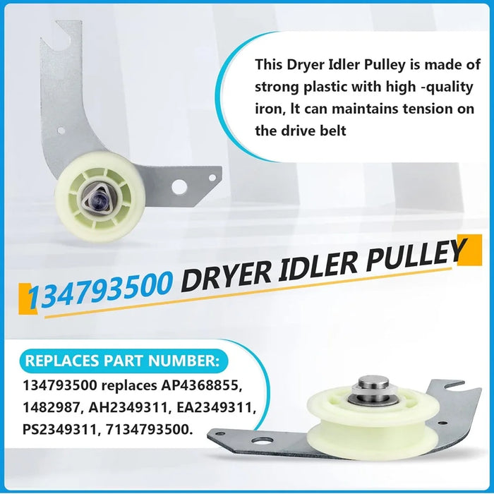 134715900 Dryer Drum Roller Assembly & 134793500 Dryer Idler Pulley & 137315300 Dryer Belt For Electrolux / Frigidaire Dryer