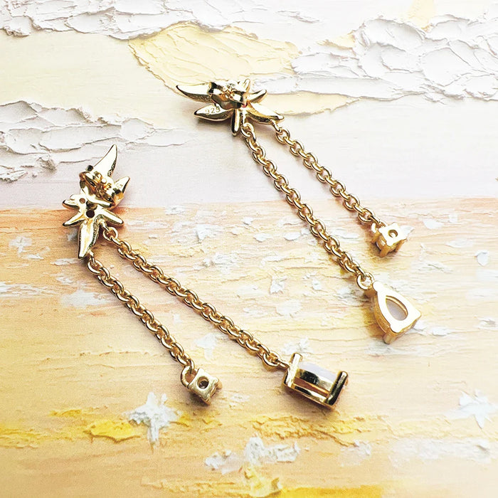 925 Sterling Silver Vintage Flower Earrings With Colourful Stones