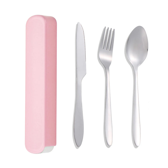 3 Piece Portable Student Dining Set With Case