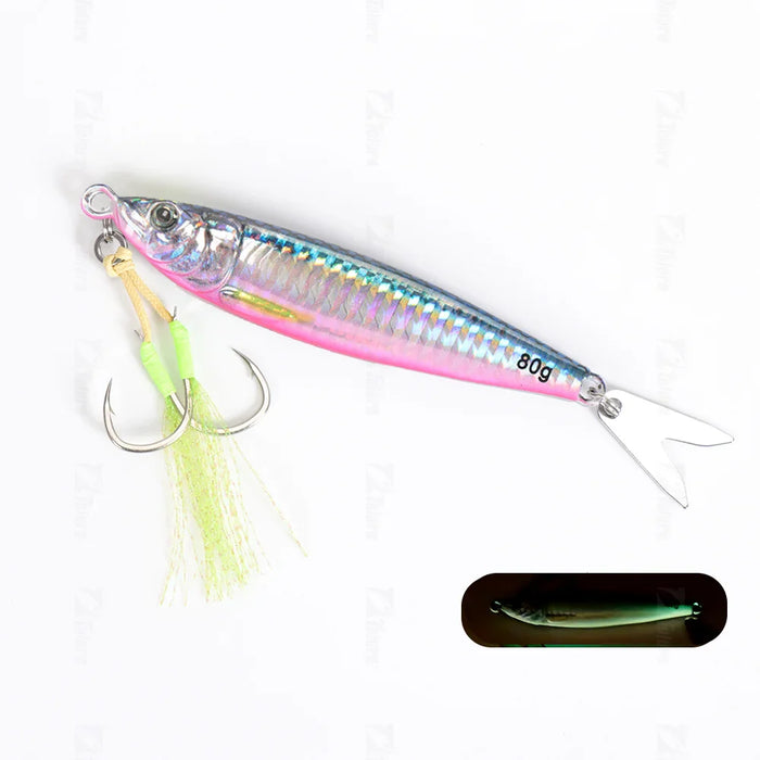 2024 3D Printed Fast Sinking Metal Jig Lure 20G To 80G