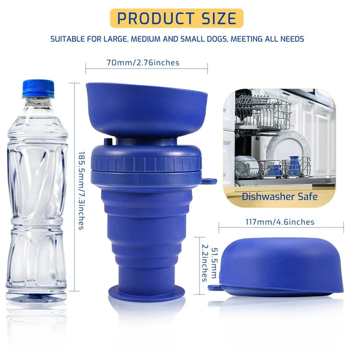 Portable Pet Water Bottle Bowl 500Ml