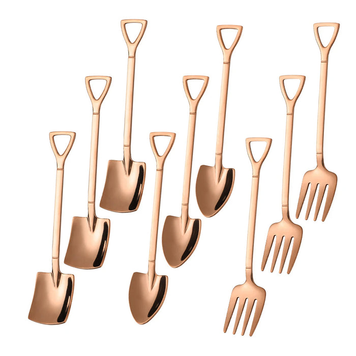 9 Piece Stainless Steel Dessert Scoop Set