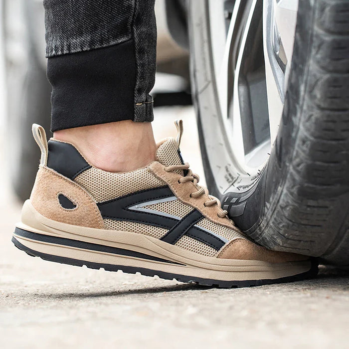 Mens Indestructible Steel Toe Work Shoes - Non Slip & Breathable