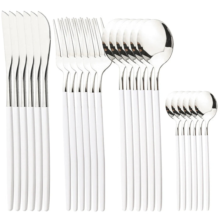 24 Piece Stainless Steel Cutlery Set For Dining And Entertaining