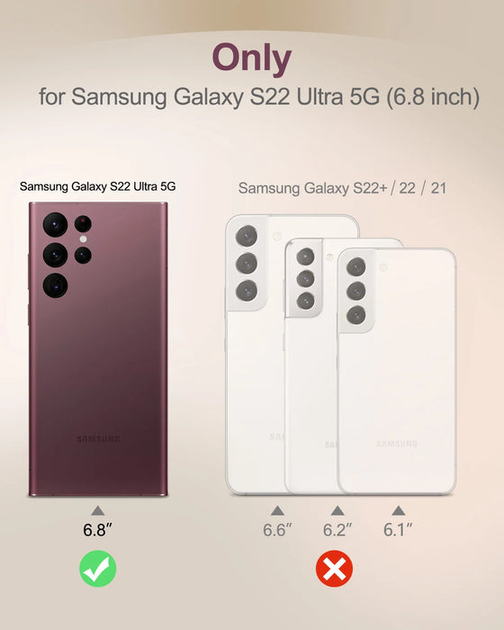 For Samsung Galaxy S22 Ultra Built In Screen Protector Hybrid Hard Shell Tpu Bumper Rugged Case