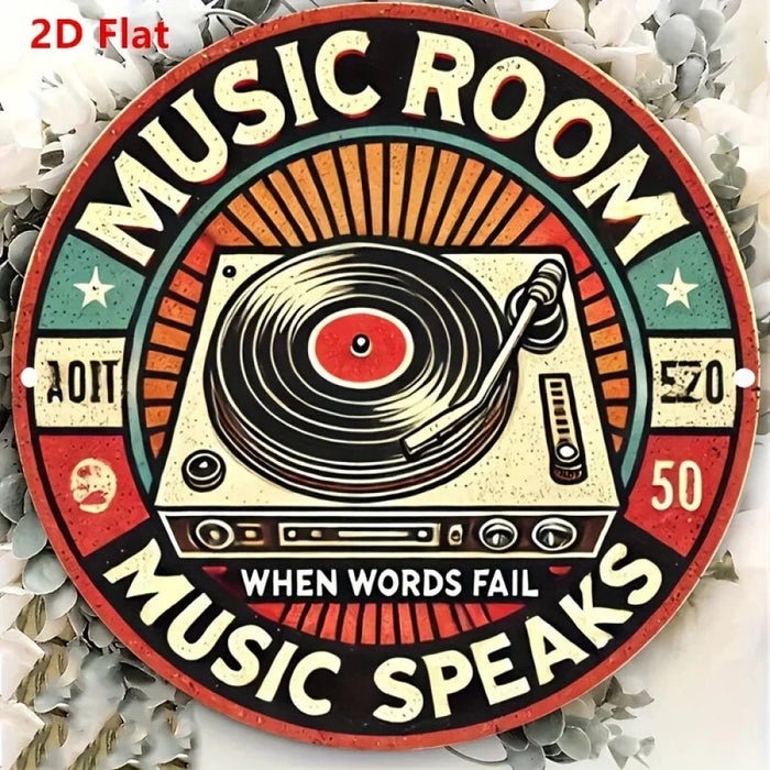 2D Flat Office Supplies & Store Signage Ideal For Music Lovers