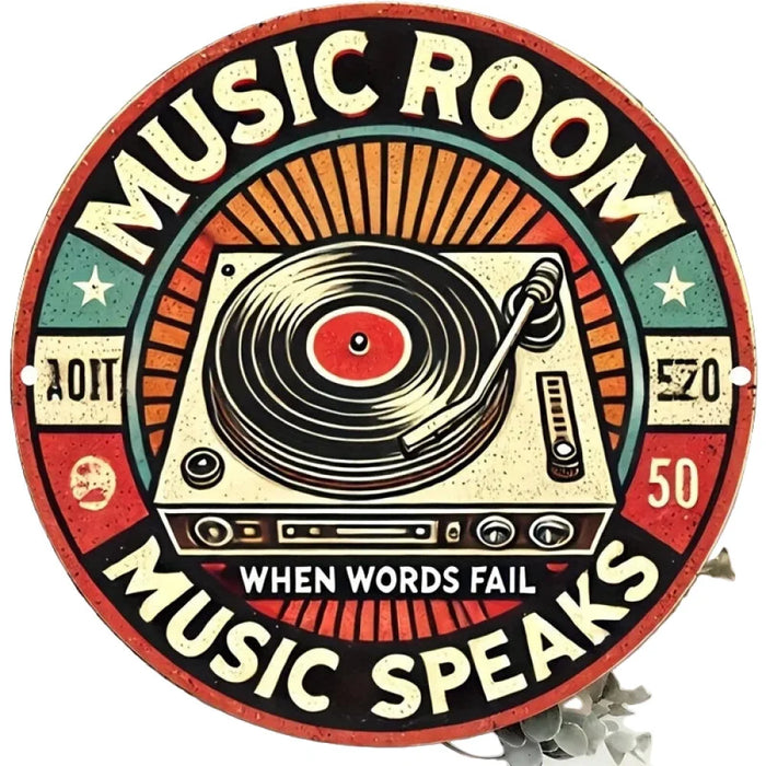 2D Flat Office Supplies & Store Signage Ideal For Music Lovers