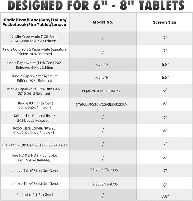 For 6-8 Inch Kindle Ereaders Fire Tablet Kindle / Kobo / Voyaga / Sony E-Book Tablet Lightweight Soft Hand Strap