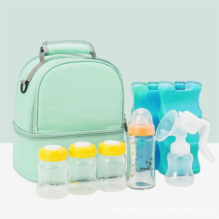 Double Layer Insulated Mommy Bag For Travel & Picnic