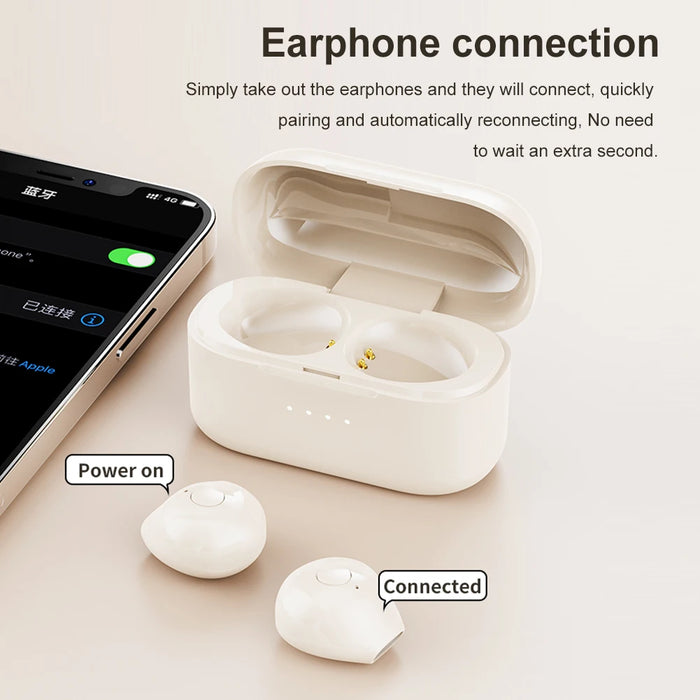 Bl18 Invisible Earphones Mini Headphones Wireless Heasets Hifi Stereo Noise Reduction Earbuds Sleep In-Ear Earbuds For Home Work