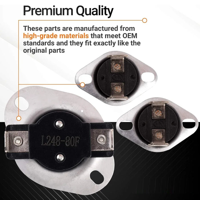 La-1053 Dryer Thermal Fuse Kit Compatible With Whirlpool & Maytag Dryers 53-1133 53-1526 Ap4242472 K35-601