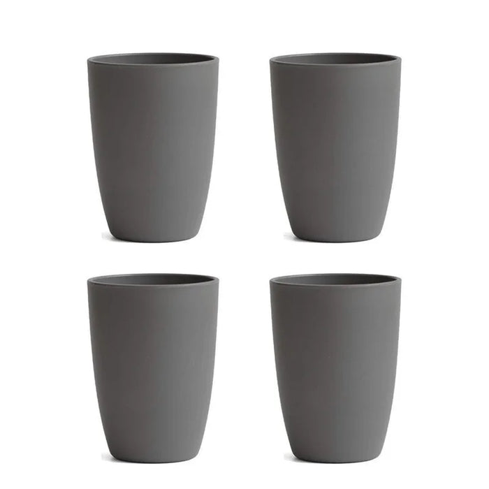 2 / 4 / 6 Piece Reusable Grey Plastic Cups Ideal For Home Kitchen Picnic Camping