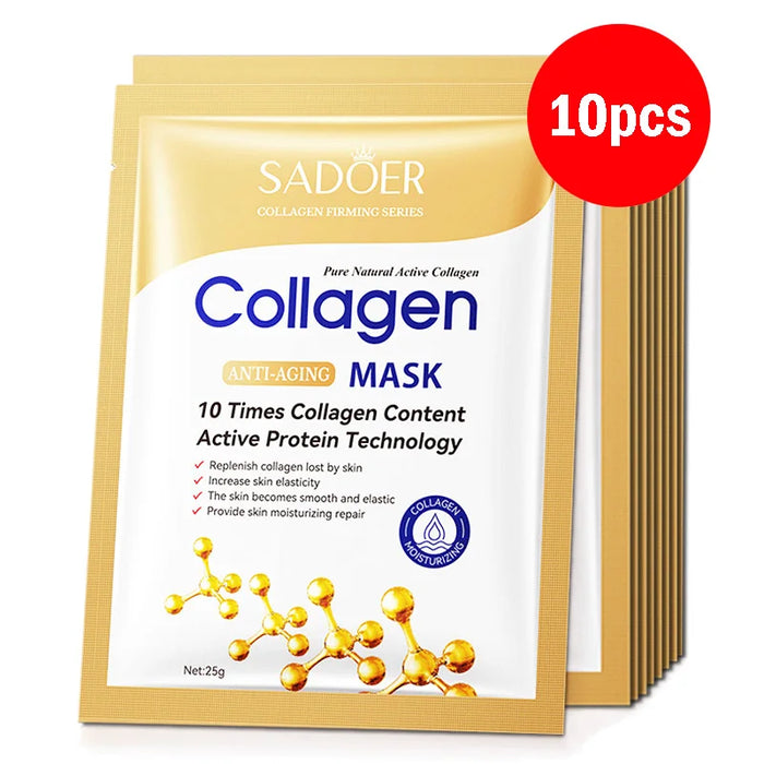 5 / 10 Piece Hydrating Collagen Face Mask