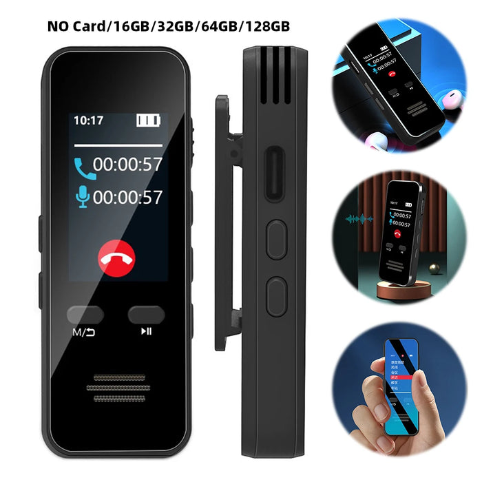 Digital Audio Voice Recorder Bluetooth Mp3 Player With Playback Voice Tape Recorder Noise Reduction Phone Call Recording Pen