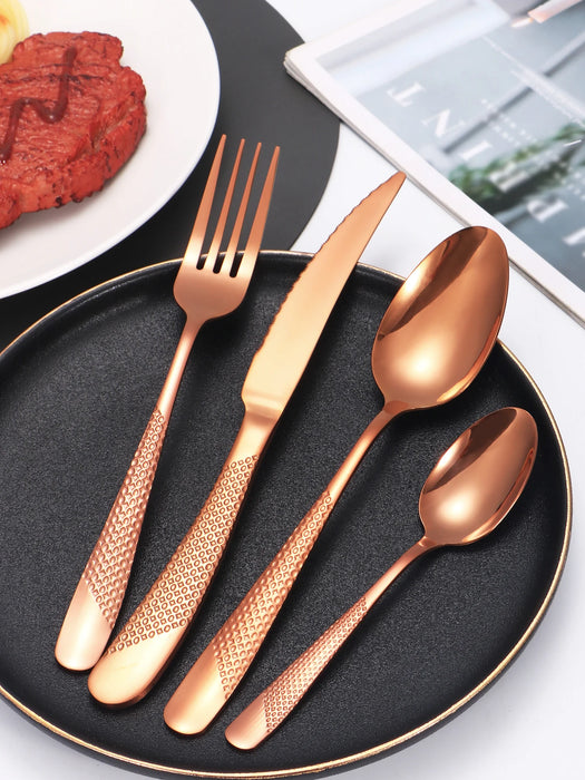 High Grade Stainless Steel Steak Knife And Fork Set