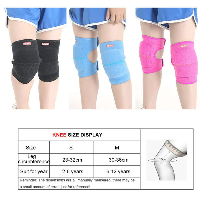 Pair of Kids Dance Volleyball Knee Pads Safety Support For Crawling & Sports