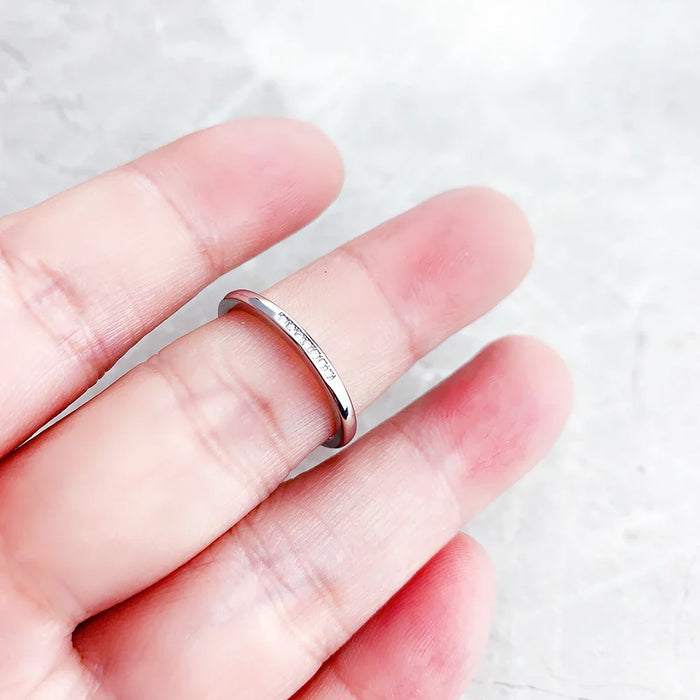 925 Sterling Silver Delicate Band Ring Europe Style Fine Jewelry For Women Romantic Gift
