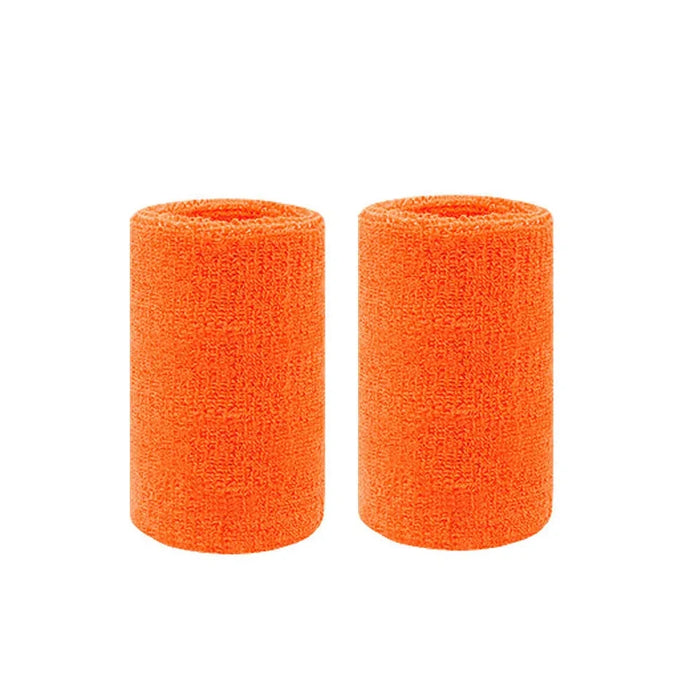 Pair of Breathable Cotton Wrist Sweatbands For Men & Women