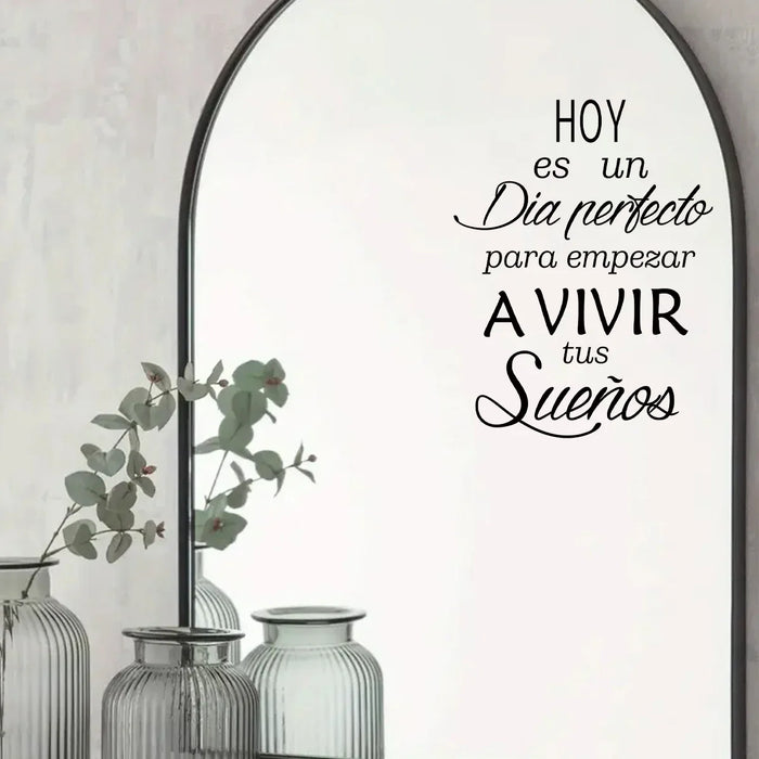 Spanish Inspirational Mirror Stickers For Home Decor