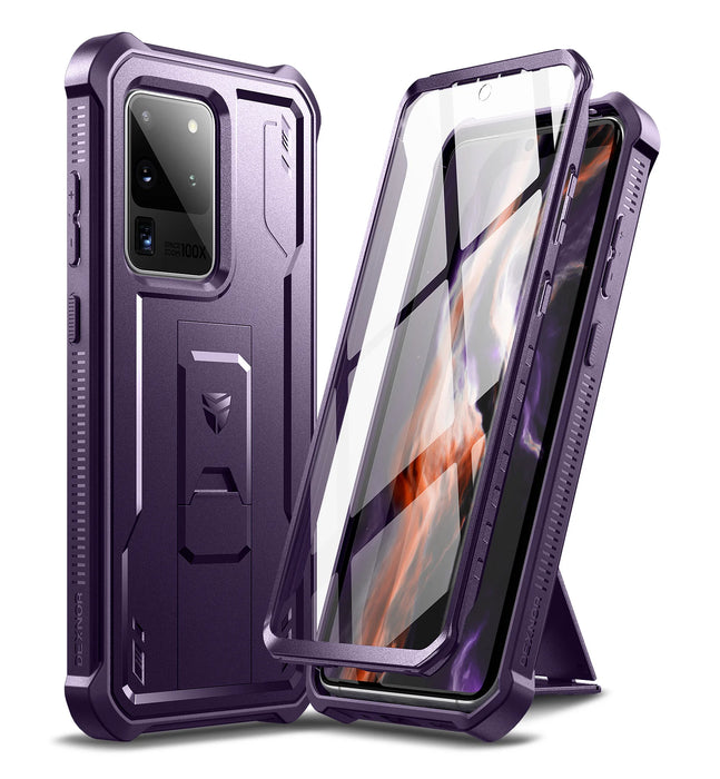 For Samsung Galaxy S20 Ultra Full-Body Dual Layer Armor Shockproof Rugged Bumper Case With Built-In Screen Protector