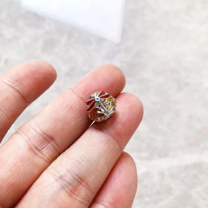 925 Sterling Silver Colourful Dragonfly Beads European Charm For Women