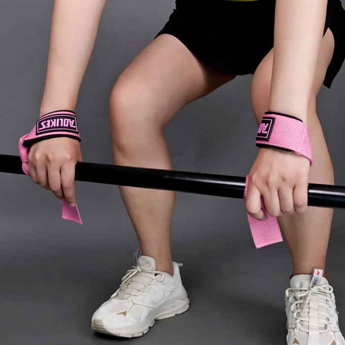 Pair of Anti Slip Weightlifting Straps Deadlifts Crossfit Wrist Support
