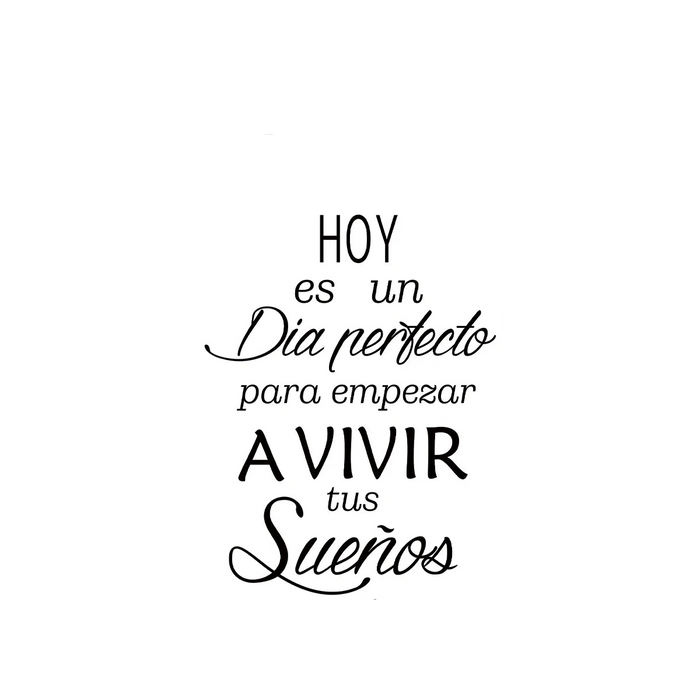 Spanish Inspirational Mirror Stickers For Home Decor