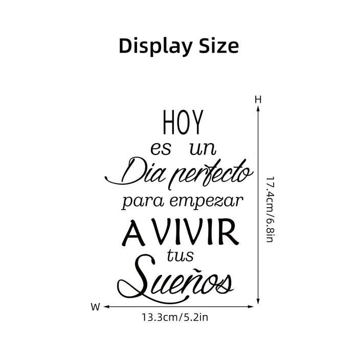 Spanish Inspirational Mirror Stickers For Home Decor