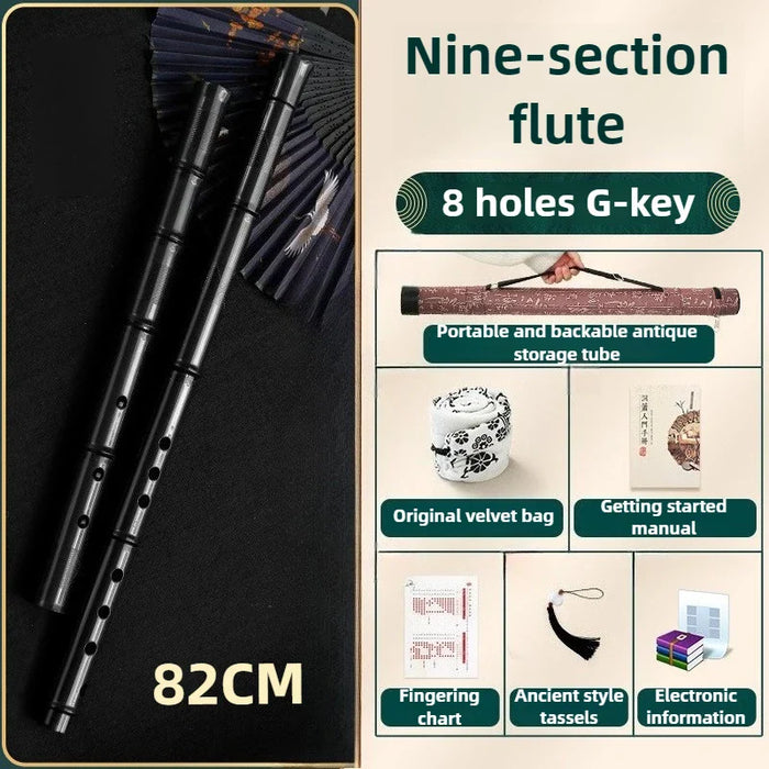 8 Hole G Key Bamboo Flute For Traditional Music Detachable Pro Quality