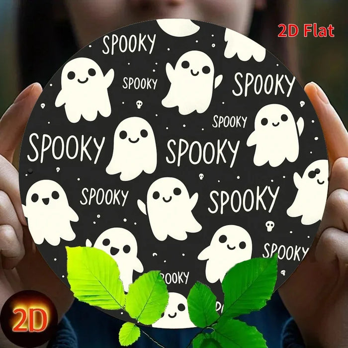 Retro Round Iron Sign Cute Pattern For Home Decor