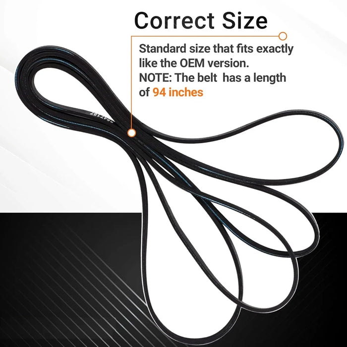 8547157 Dryer Drum Belt 95.2In Replacement Part Compatible With Whirlpool & Kenmore Dryers Wp8547157 Ap6013152