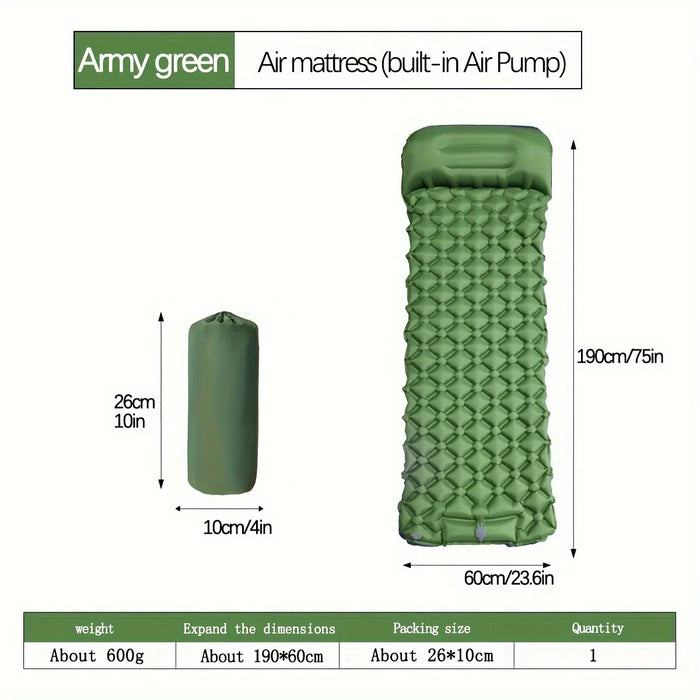 Ultralight Inflatable Camping Mattress With Built In Pump