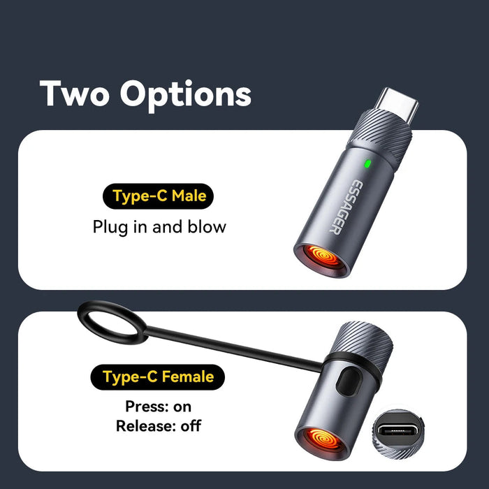 Typec Mini Cigarette Lighter Tungsten Wire Blowing Safety And Energy Saving Without Charging Can Be Carried On The Plane
