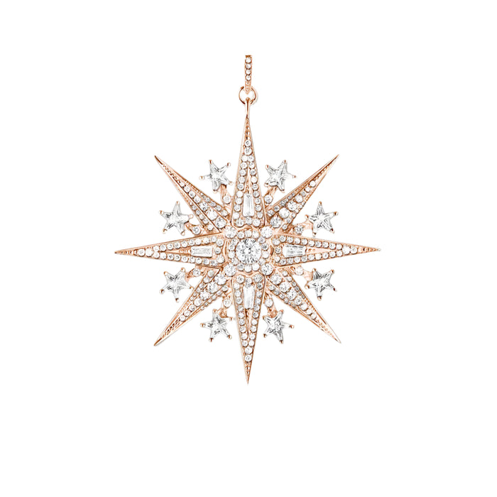 925 Sterling Silver Rose Gold Magic Star Pendant Gift For Women