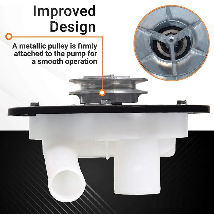 Washer Drain Pump With Pulley Replacement Part Compatible With Maytag Admiral Magic Chef Washers 35-6434 Wp35-6465 Wp35-6780