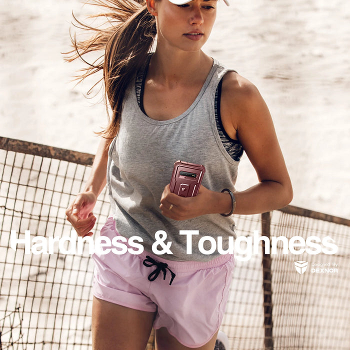 For Samsung Galaxy S10 Case Full Body Bumper Military Grade Armor Shockproof Kickstand Shell Case With Built In Screen Protector