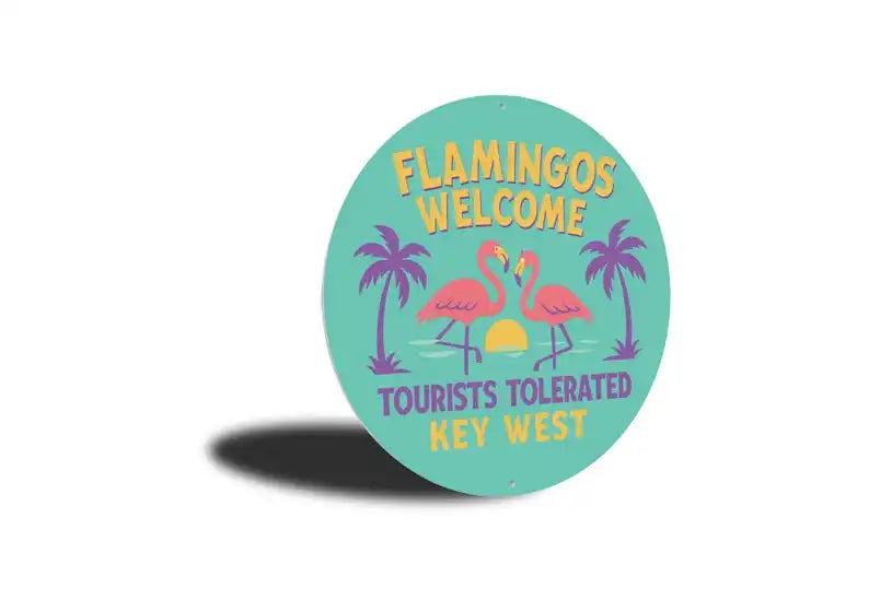 Flamingo Welcome Sign Key West Decor